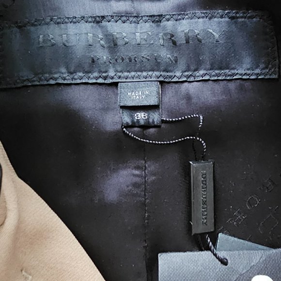 Burberry Prorsum Black and Tan Tailored Peplum Jacket  BRAND NEW!!! AUTHENTIC - Picture 8 of 15